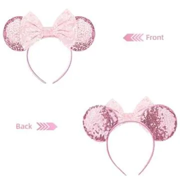 Eisyaa Minnie Ears Headbands - Stylish Sequin Party Accessory