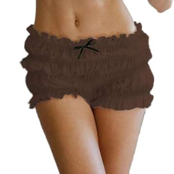 DSORVICD Women Ruffle Bloomers Y2k Lace Trim Layered Pumpkin Pants Lolita Tiered Bottom Shorts Cute ...
