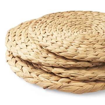 Artera Natural Woven Placemats Set of 8 Eco-Friendly
