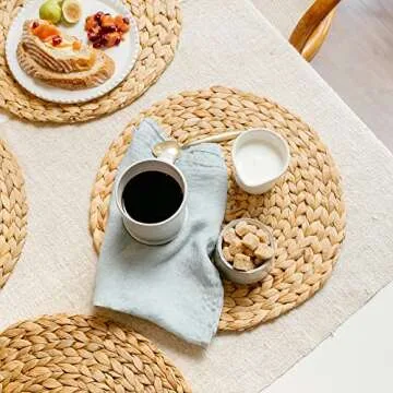Artera Natural Woven Placemats Set of 8 Eco-Friendly