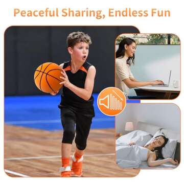 Silent Basketball, 2025 Upgrade Dribble Dream Silent Basketball The Handleshh Silent Basketball Dribbling Indoor, Foam Basketball Indoor Training Ball for Various Indoor Activities(Size:NO.7 Orange)