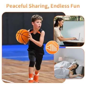 Silent Basketball, 2025 Upgrade Dribble Dream Silent Basketball The Handleshh Silent Basketball Dribbling Indoor, Foam Basketball Indoor Training Ball for Various Indoor Activities(Size:NO.7 Orange)