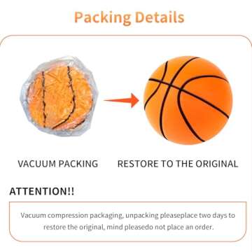 Silent Basketball, 2025 Upgrade Dribble Dream Silent Basketball The Handleshh Silent Basketball Dribbling Indoor, Foam Basketball Indoor Training Ball for Various Indoor Activities(Size:NO.7 Orange)