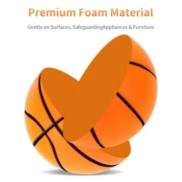 Silent Basketball, 2025 Upgrade Dribble Dream Silent Basketball The Handleshh Silent Basketball Dribbling Indoor, Foam Basketball Indoor Training Ball for Various Indoor Activities(Size:NO.7 Orange)