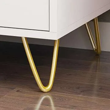 Stylish Homsee Set of 2 Nightstands With 3 Drawers