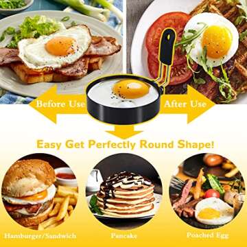 LXLOVESM Stainless Steel Egg Rings Set for Breakfast
