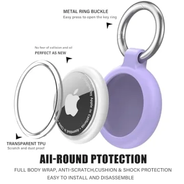 Vibrant Waterproof 4 Pack Airtag Holder for All