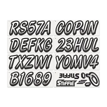 STIFFIE 3" Boat & PWC Registration Decals - Custom Letters & Numbers