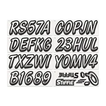 STIFFIE 3" Boat & PWC Registration Decals - Custom Letters & Numbers