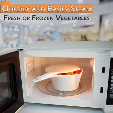 Home-X Microwave Cooking Pot with Strainer Lid - Fast, BPA-Free Cooking