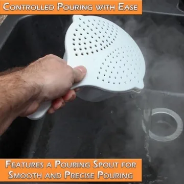 Home-X Microwave Cooking Pot with Strainer Lid - Fast, BPA-Free Cooking