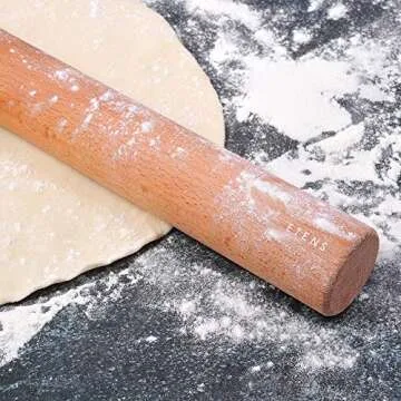 Etens Wooden Rolling Pin for All Dough Types, 17.3 Inches