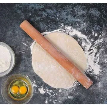 Etens Wooden Rolling Pin for All Dough Types, 17.3 Inches