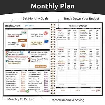 Budget Planner - Monthly Budget Book with Expense Tracker Notebook, Undated Bill Organizer & Finance Planner to Take Control of Your Money, 2024-2025 Account Book to Manage Your Finances-Black