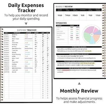 Budget Planner - Monthly Budget Book with Expense Tracker Notebook, Undated Bill Organizer & Finance Planner to Take Control of Your Money, 2024-2025 Account Book to Manage Your Finances-Black