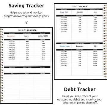 Budget Planner - Monthly Budget Book with Expense Tracker Notebook, Undated Bill Organizer & Finance Planner to Take Control of Your Money, 2024-2025 Account Book to Manage Your Finances-Black