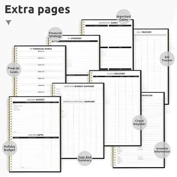 Budget Planner - Monthly Budget Book with Expense Tracker Notebook, Undated Bill Organizer & Finance Planner to Take Control of Your Money, 2024-2025 Account Book to Manage Your Finances-Black