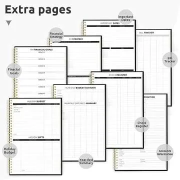Budget Planner - Monthly Budget Book with Expense Tracker Notebook, Undated Bill Organizer & Finance Planner to Take Control of Your Money, 2024-2025 Account Book to Manage Your Finances-Black