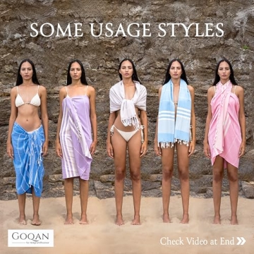 GOQAN Turkish Beach Towel Oversized Sand Free and Quick Dry