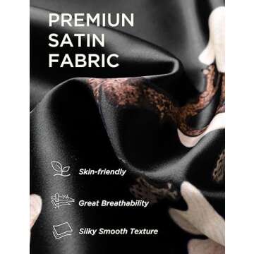 BABEYOND Floral Satin Kimono Robe for Bridesmaids & Parties