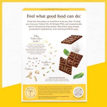 Simple Mills Mint Chocolate Seed and Nut Flour Sweet Thins