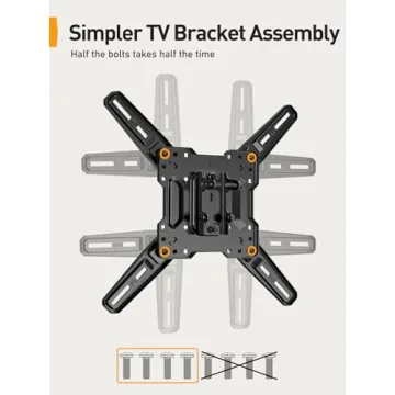 Perlegear UL Listed Full Motion TV Mount for Most 26–60 inch Flat or Curved TVs up to 82 lbs, Wall Bracket with Articulating Arms, Tool-Free Tilt, Swivel, Extension, Max VESA 400x400mm, PGMF3