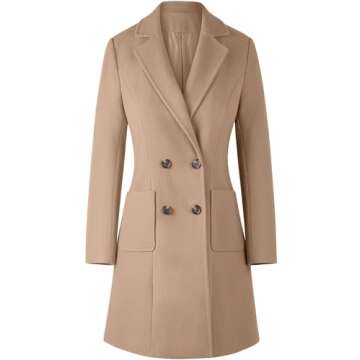 Elegant Wool Pea Coat for Women – Chic Winter Style