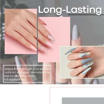 Modelones Gel Nail Polish Kit With U V Light, 48W LED Dryer Lamp 6 Color Soak Off Nail Polish Set No Wipe Glossy & Matte Top Coat Base Coat Manicure Starter Tools With Everything For Beginners