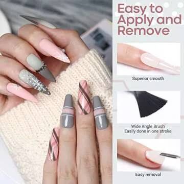 Modelones Gel Nail Polish Kit With U V Light, 48W LED Dryer Lamp 6 Color Soak Off Nail Polish Set No Wipe Glossy & Matte Top Coat Base Coat Manicure Starter Tools With Everything For Beginners