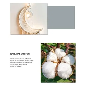 Handmade Boho Moon Dream Catcher Wall Art for Girls