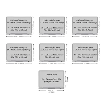 Meffort Inc Customized Laptop Skin with Wrist Pad