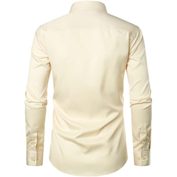 ZEROYAA Men's Slim Fit Dress Shirt - Stylish & Versatile