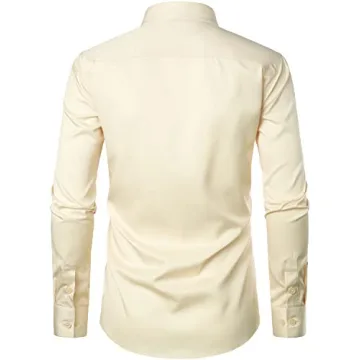 ZEROYAA Men's Slim Fit Dress Shirt - Stylish & Versatile