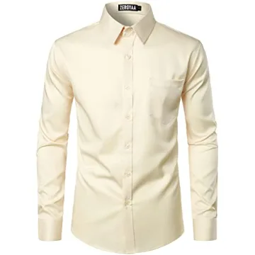 ZEROYAA Men's Slim Fit Dress Shirt - Stylish & Versatile