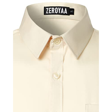 ZEROYAA Men's Slim Fit Dress Shirt - Stylish & Versatile