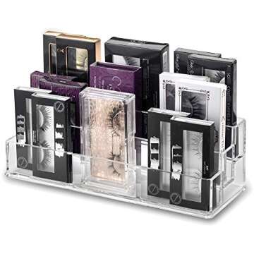 byAlegory Tiered Acrylic Eyelash Makeup Organizer | 3 Tiers (CLEAR)