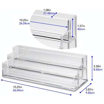 byAlegory Tiered Acrylic Eyelash Makeup Organizer | 3 Tiers (CLEAR)