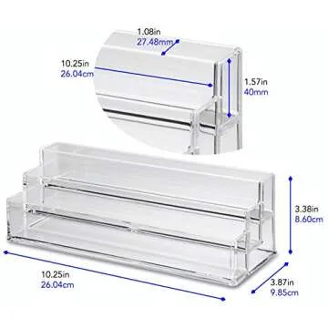 byAlegory Tiered Acrylic Eyelash Makeup Organizer | 3 Tiers (CLEAR)