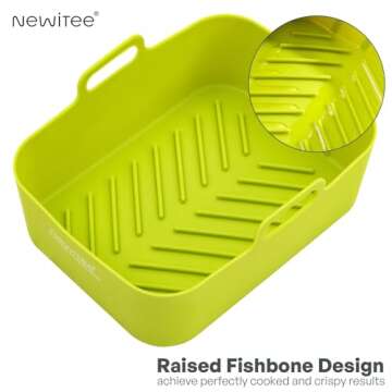 NEWITEE Silicone Air Fryer Liners for Ninja 10QT - 2 Pack