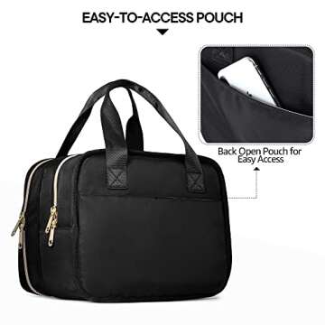 Fasrom Wearable Breast Pump Bag with Cooler Compatible with Momcozy, Medela and Elvie Pumps, Portable Pump Carrying Case for Working Moms, Black (Bag Only, Patent Design)