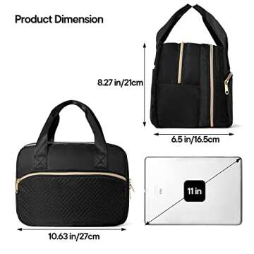 Fasrom Wearable Breast Pump Bag with Cooler Compatible with Momcozy, Medela and Elvie Pumps, Portable Pump Carrying Case for Working Moms, Black (Bag Only, Patent Design)