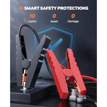 Portable Car Jump Starter with Air Compressor, TREKURE 150PSI 4000A Car Battery Jump Starter (All Gas/10L Diesel), 12V Jump Box Car Battery Jumper Starter Portable with LCD Display, Lights