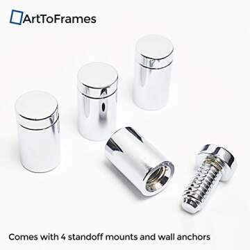 ArtToFrames Acrylic-109-4x6-Chrome Floating Acrylic Frame, 4" x 6", Chrome