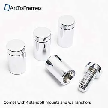 ArtToFrames Acrylic-109-4x6-Chrome Floating Acrylic Frame, 4" x 6", Chrome