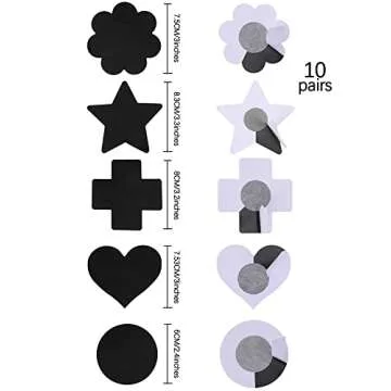 10 Pairs Women Nipple Petals Disposable Bra Pasties Adhesive Round Heart Petals Bra Satin Bra Cover
