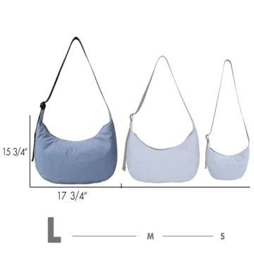 Stylish Large Nylon Crescent Bag for Daily Use