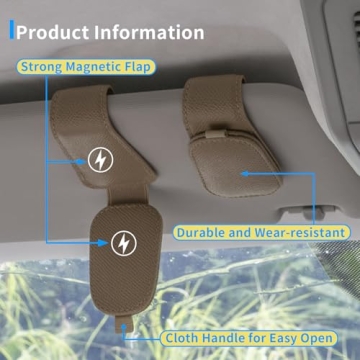 Yuoyar Magnetic Sunglass Holder - Stylish Car Accessory