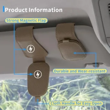 Yuoyar Magnetic Sunglass Holder - Stylish Car Accessory