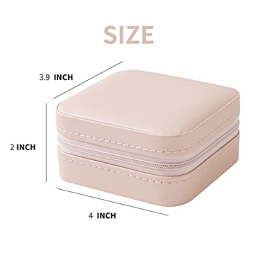 Travel Jewelry Case with Mirror for Women & Girls
