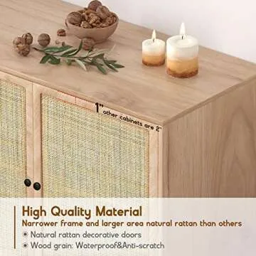 Stylish Rattan Sideboard Cabinet for Organized Living